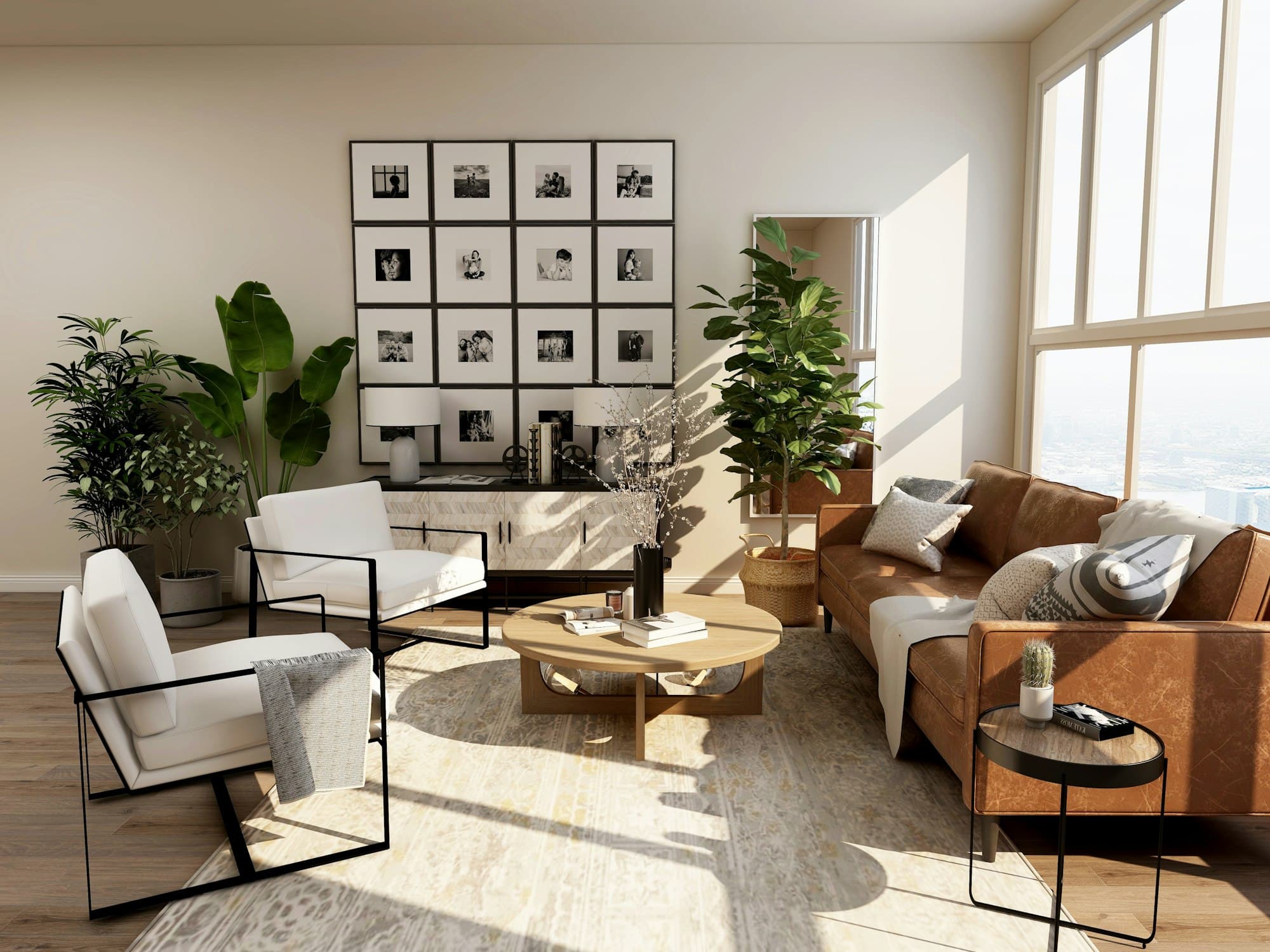 A quiet, light-filled living room